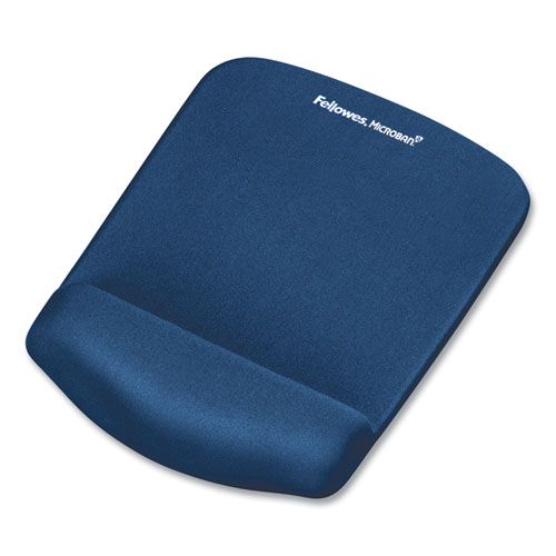 Picture of PlushTouch Mouse Pad with Wrist Rest, 7.25 x 9.37, Blue