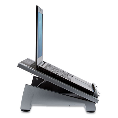 Picture of Office Suites Laptop Riser Plus, 15.06" x 10.5" x 6.5", Black/Silver, Supports 10 lbs