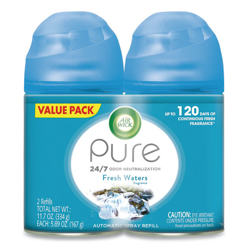 Picture of Freshmatic Ultra Spray Refill, Fresh Waters, 5.89 oz Aerosol Spray, 2/Pack 3 Packs/Carton