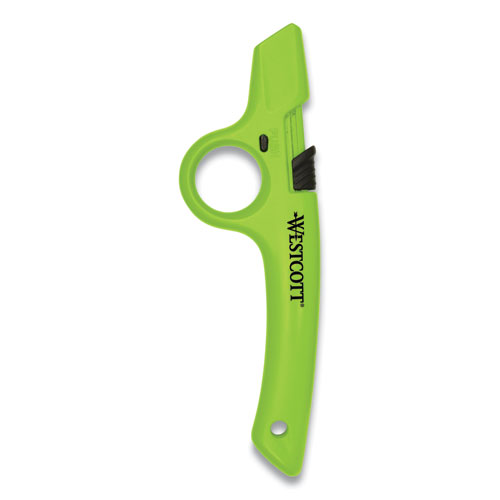 Picture of Full Size Retractable Box Cutter, Plastic Handle, Green, 6/Box