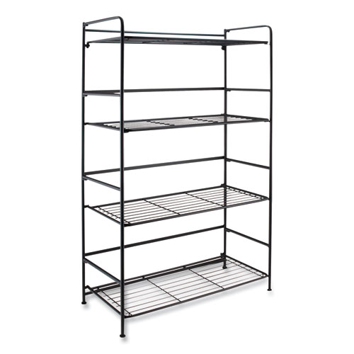 Picture of FlipShelf Four-Shelf Unit, 26.5w x 12d x 43h, Black