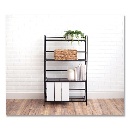 Picture of FlipShelf Four-Shelf Unit, 26.5w x 12d x 43h, Black