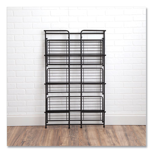 Picture of FlipShelf Four-Shelf Unit, 26.5w x 12d x 43h, Black