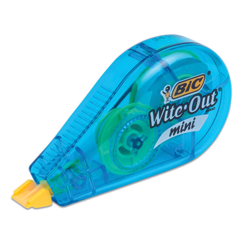 Picture of Wite-Out Brand Mini Correction Tape, Non-Refillable, Blue/Purple/Yellow Applicators, 0.2" x 314.4", 3/Pack