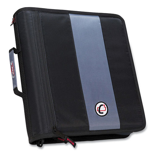 Picture of Classic Zipper Binder, 3 Rings, 2" Capacity, 11 x 8.5, Black/Gray Accents