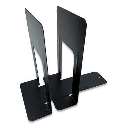 Picture of Steel Bookends, Contemporary Style, Nonskid, 6 x 8 x 9.25, Black, 1 Pair