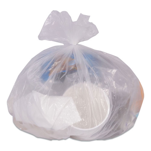 Picture of High-Density Can Liners, 10 gal, 8 mic, 24" x 24", Natural, 50 Bags/Roll, 20 Rolls/Carton
