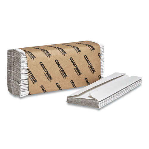 Picture of Recycled C-Fold Paper Towels, 1-Ply, 10 x 13, White, 150 Sheets/Pack, 16 Packs/Carton