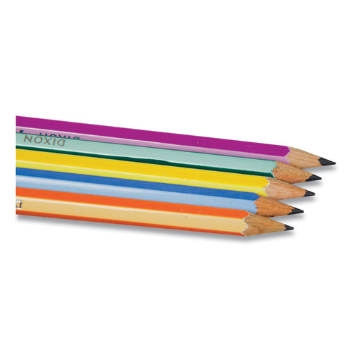 Picture of Pencils, HB (#2), Black Lead, Assorted Barrel Colors, 10/Pack