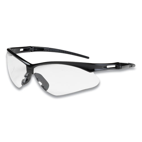 Picture of Anser Optical Safety Glasses, Anti-Fog, Scratch-Resistant, Clear Lens, Black Frame