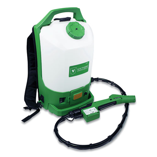 Picture of Professional Cordless Electrostatic Backpack Sprayer, 2.25 gal, 0.65" x 48" Hose, Green/Translucent White/Black