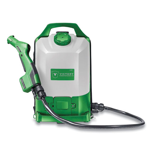 Picture of Professional Cordless Electrostatic Backpack Sprayer, 2.25 gal, 0.65" x 48" Hose, Green/Translucent White/Black