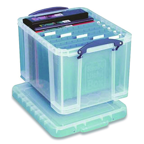 Picture of Stackable File Box, Legal Files, 14.5 x 18.5 x 12.75, Clear/Blue Accents