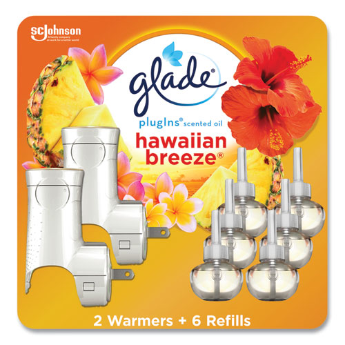 Picture of Plugin Scented Oil, Hawaiian Breeze, 0.67 oz, 2 Warmers and 6 Refills/Pack