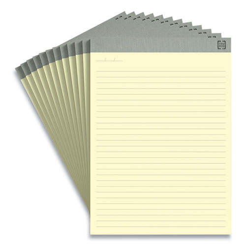 Picture of Notepads, Wide/Legal Rule, (50) Canary-Yellow 8.5" x 11.75" Sheets, 12/Pack