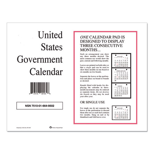 Unicor+Monthly+Wall+Calendar+-+Monthly+-+1+Month+Double+Page+Layout+-+White+-+8.5%26quot%3B+Width+-+Project+Section%2C+Perforated%2C+Foldable%2C+Printed%2C+Holiday+Listing%2C+Punched+-+10+%2F+Pack