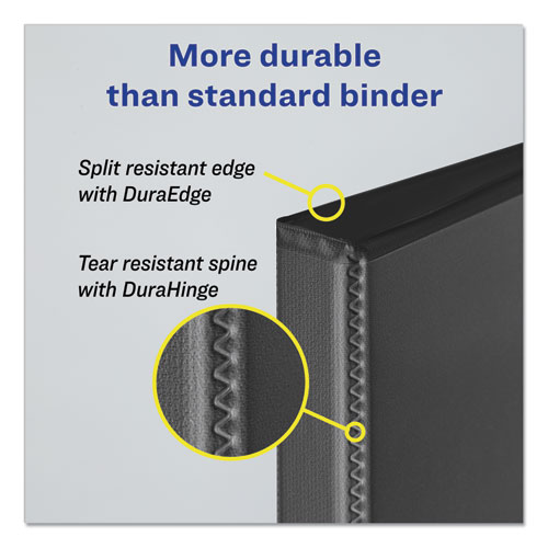 Picture of Durable View Binder with DuraHinge and Slant Rings, 3 Rings, 3" Capacity, 11 x 8.5, Black