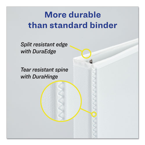 Picture of Durable View Binder with DuraHinge and Slant Rings, 3 Rings, 1.5" Capacity, 11 x 8.5, White