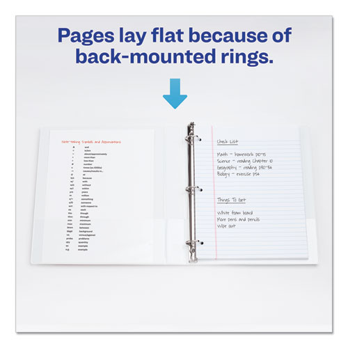 Picture of Legal Durable View Binder with Round Rings, 3 Rings, 1" Capacity, 14 x 8.5, White