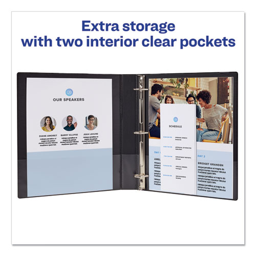 Picture of Durable View Binder with DuraHinge and Slant Rings, 3 Rings, 1" Capacity, 11 x 8.5, Blue