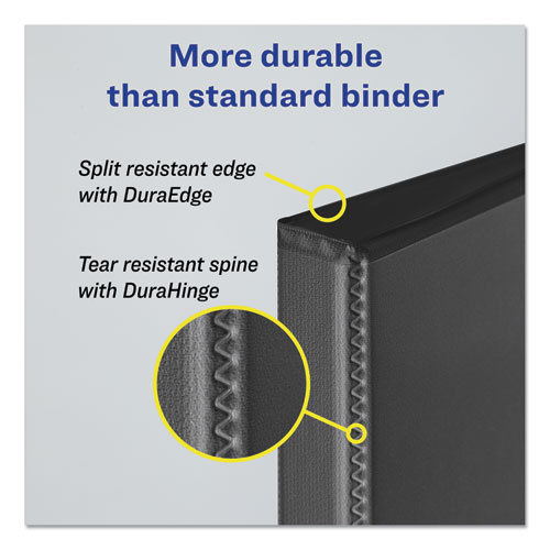 Picture of Durable View Binder with DuraHinge and Slant Rings, 3 Rings, 2" Capacity, 11 x 8.5, Black