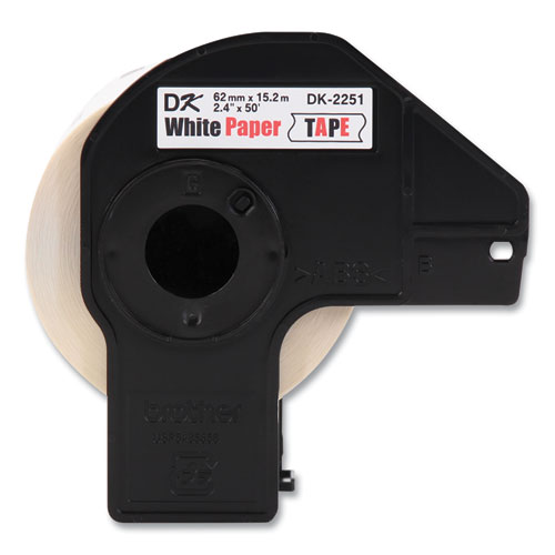 Picture of Continuous Paper Label Tape, 2.44 x 50 ft, White, 24 Rolls/Pack