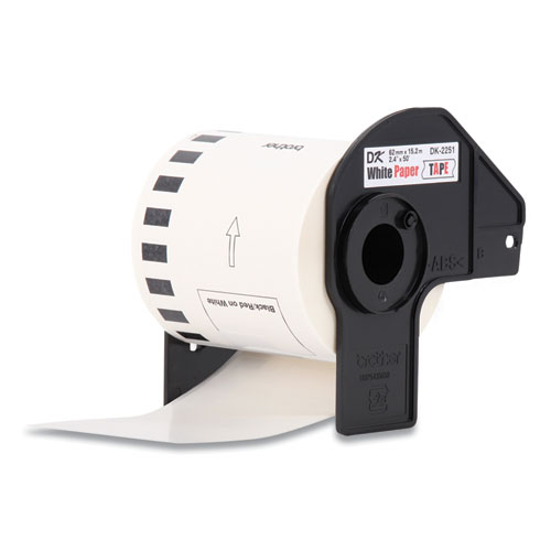 Picture of Continuous Paper Label Tape, 2.44 x 50 ft, White, 24 Rolls/Pack