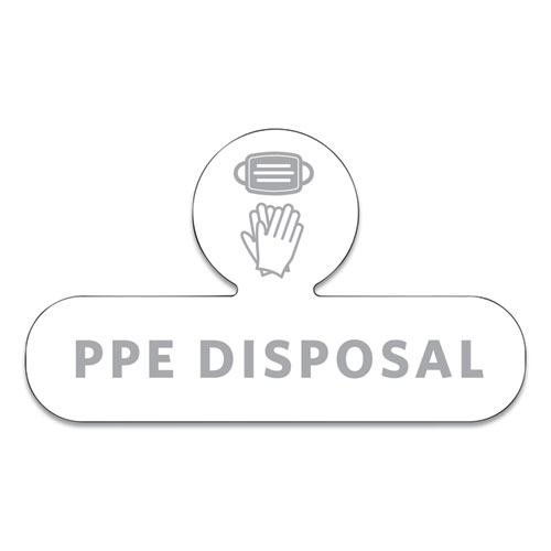 Picture of Medical Decal, PPE DISPOSAL, 9.5 x 5.6, White