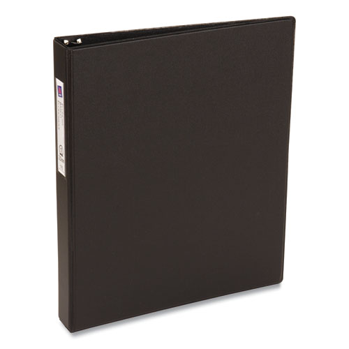 Picture of Economy Non-View Binder with Round Rings, 3 Rings, 1" Capacity, 11 x 8.5, Black, (4301)