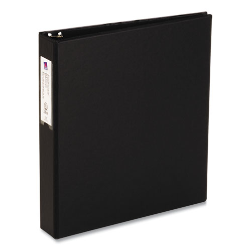 Picture of Economy Non-View Binder with Round Rings, 3 Rings, 1.5" Capacity, 11 x 8.5, Black, (4401)