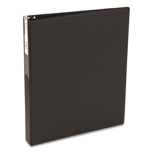 Picture of Economy Non-View Binder with Round Rings, 3 Rings, 1" Capacity, 11 x 8.5, Black, (4301)