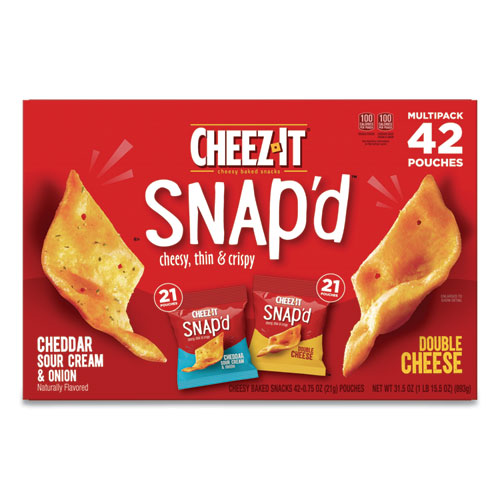 Snap%26apos%3Bd+Crackers+Variety+Pack%2C+Cheddar+Sour+Cream+And+Onion%3B+Double+Cheese%2C+0.75+Oz+Bag%2C+42%2Fcarton