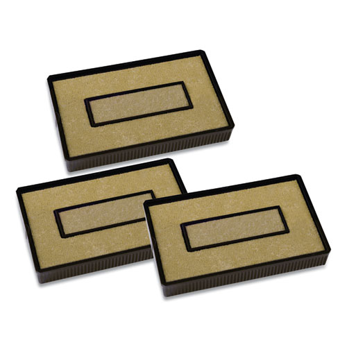 Picture of Un-Inked Replacement Pad for Self-Inking Stamps, Two-Color, Compatible with All Ink Colors, 1.88" x 1.13", 3/Pack