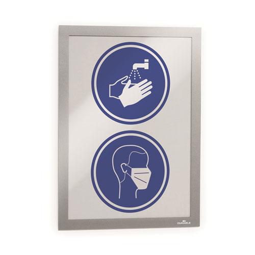 Picture of DURAFRAME SUN Sign Holder, 8.5 x 11, Silver Frame, 2/Pack