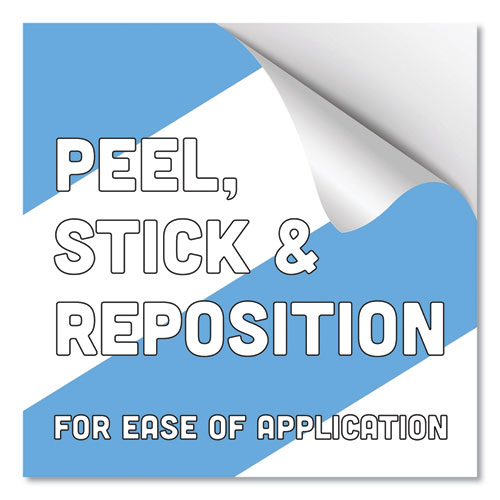 Picture of BeSafe Messaging Education Floor Arrows and Wall Sign, Follow The Arrows For Your Safety, 12x18, White/Blue, 6 Arrows, 1 Sign