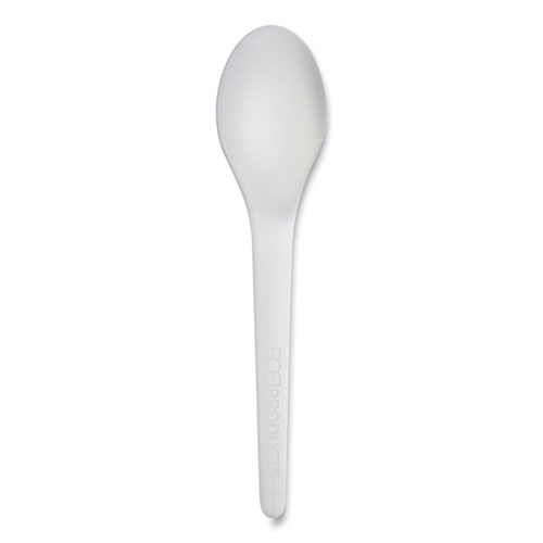 Picture of Plantware Compostable Cutlery, Spoon, 6", White, 1,000/Carton