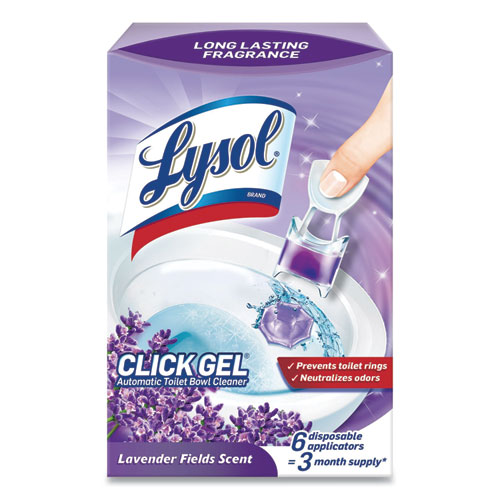 Picture of Click Gel Automatic Toilet Bowl Cleaner, Lavender Fields, 6/Box, 4 Boxes/Carton