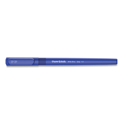 Picture of Write Bros. Grip Ballpoint Pen, Stick, Medium 1 mm, Blue Ink, Blue Barrel, Dozen