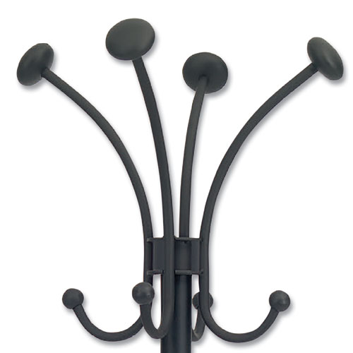 Picture of Viena Coat Stand, Eight Knobs, Steel, 16w x 16d x 70.6h, Black