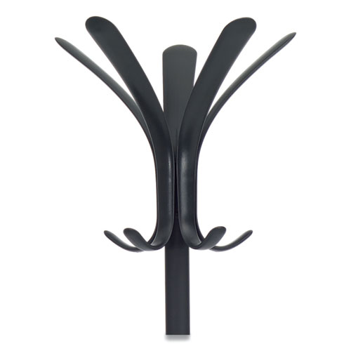 Picture of CLEO Coat Stand, Stand Alone Rack, Ten Knobs, Steel/Plastic, 19.75w x 19.75d x 68.9h, Black