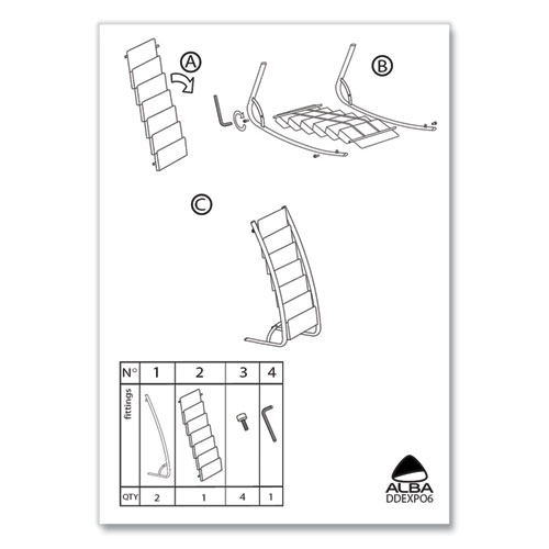 Picture of Literature Floor Rack, 6 Pocket, 13.33w x 19.67d x 36.67h, Silver Gray/Black