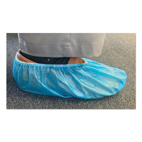 Picture of Disposable Boot and Shoe Cover, One Size Fits All, Blue, 2,000/Carton