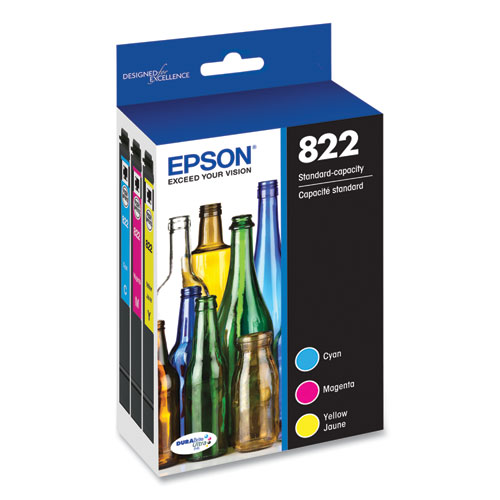 Picture of T822520-S (T822) DURABrite Ultra Ink, 240 Page-Yield, Cyan/Magenta/Yellow