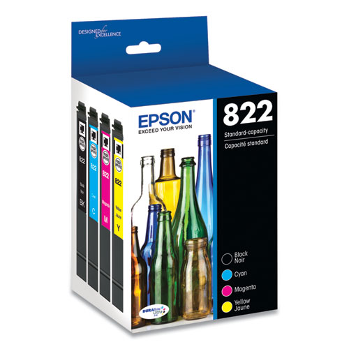 Picture of T822120-BCS (T822) DURABrite Ultra Ink, 350/240 Page-Yield, Black/Cyan/Magenta/Yellow