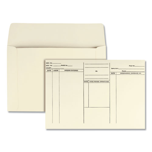 Picture of Attorney's Envelope/Transport Case File, Cheese Blade Flap, Fold-Over Closure, 10 x 14.75, Cameo Buff, 100/Box