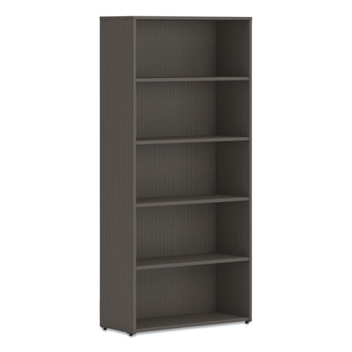 Picture of Mod Bookcase, Five-Shelf/4 Adjustable, 30w x 13d x 65h, Slate Teak