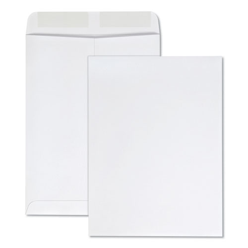 Picture of Catalog Envelope, 28 lb Bond Weight Kraft, #10 1/2, Square Flap, Gummed Closure, 9 x 12, White, 100/Box