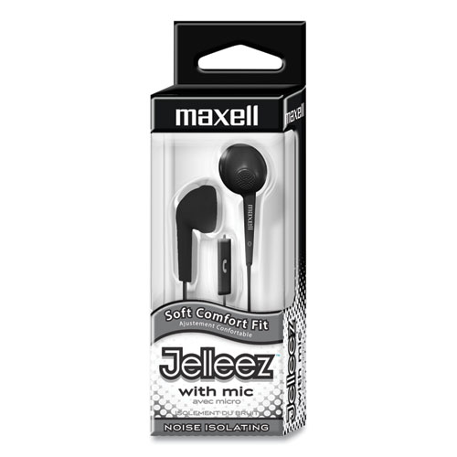 Picture of Jelleez Earbuds, 4 ft Cord, Black