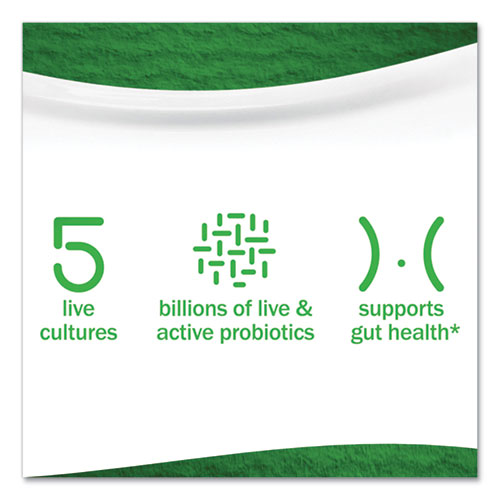 Picture of Probiotic Lowfat Yogurt, 4 oz Cups, Black Cherry/Peach/Strawberry, 24/Pack