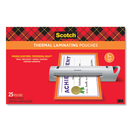 Laminating+Pouches%2C+3+Mil%2C+11.5%26quot%3B+X+17.5%26quot%3B%2C+Gloss+Clear%2C+25%2Fpack